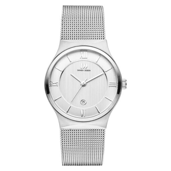 Reloj Danish Design Q1240IV62 para mujer, de acero con números romanos y función de flecha, elegante y con toque vintage