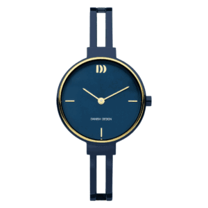 Reloj Danish Design Q1265IV72 para mujer con brazalete de dos brazos y esfera azul elegante, inspirado en mujeres independientes