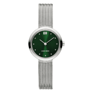 Reloj Danish Design Q1210IV77 para mujer con esfera verde efecto rayos de sol, caja metálica y correa de malla elegante