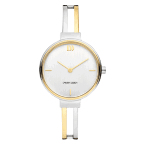 Reloj Danish Design Q1265IV65 para mujer con brazalete de dos brazos y esfera plateada cepillada, elegante y con personalidad