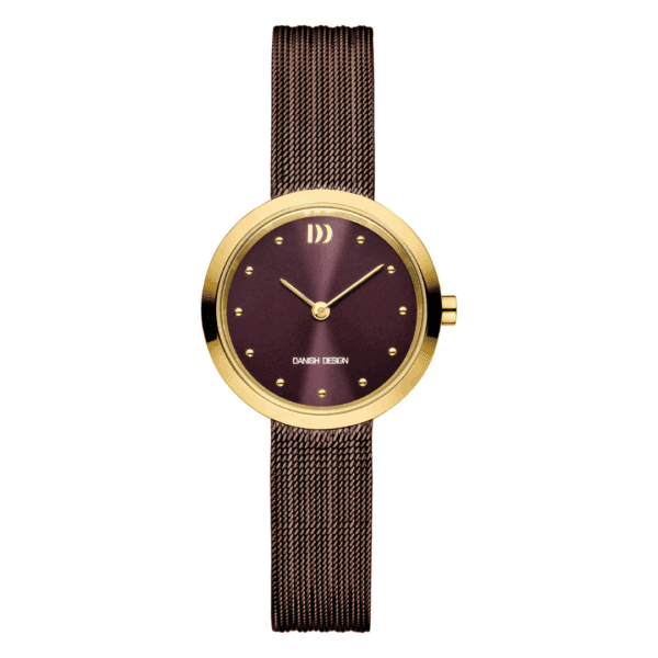 Reloj Danish Design Q1210IV74 para mujer con esfera color castaño y correa de malla metálica