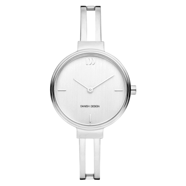 Reloj Danish Design Q1265IV62 para mujer con brazalete de dos brazos y esfera plateada cepillada, elegante y simbólico