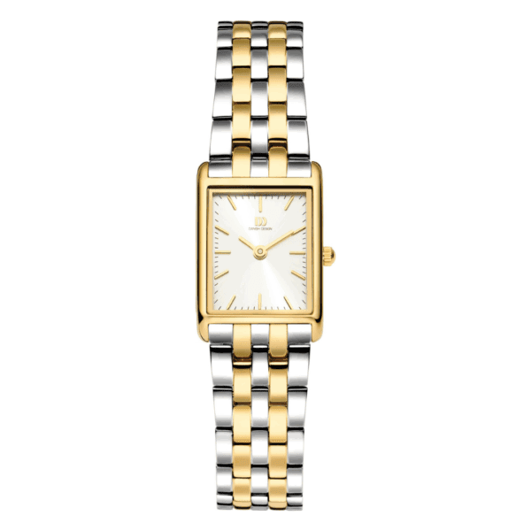 Reloj Danish Design Q1298IV65 Marie Two-Tone para mujer, diseño rectangular bicolor con brazalete metálico elegante