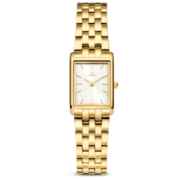 Reloj Danish Design Q1299IV05 Marie Gold Petite para mujer, diseño rectangular dorado con brazalete elegante